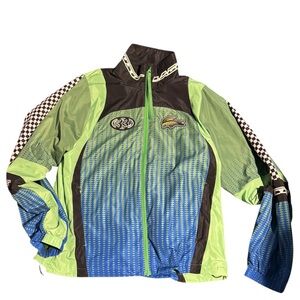 Lacoste Green and Blue Windbreaker Jacket